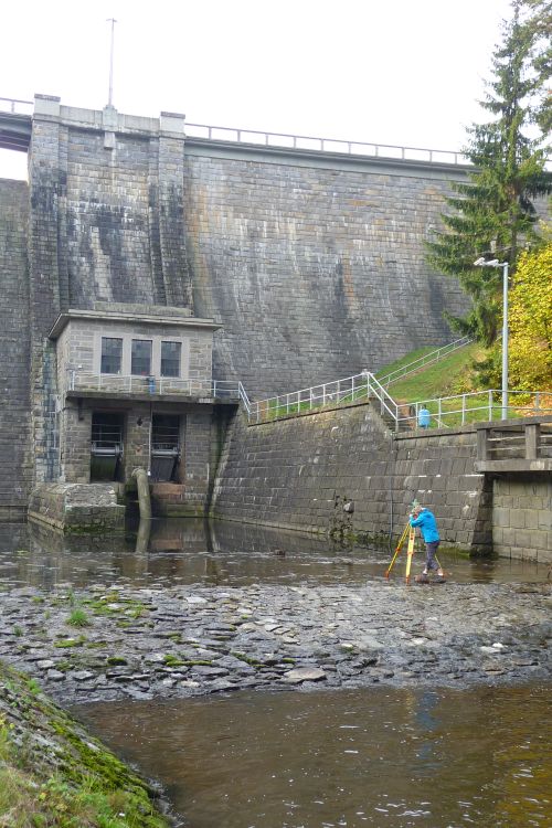 zaměření přehrady Husinec - 2010 - zadavatel Katedra hydrotechniky